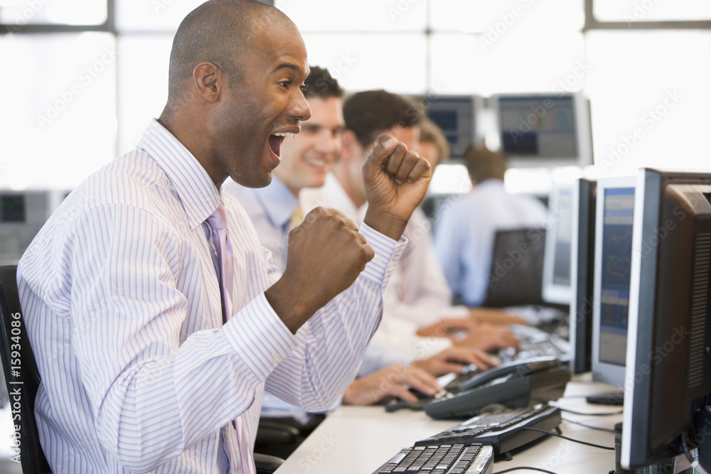 Stock Trader Happy With His Success Stock Trader Happy With His Success