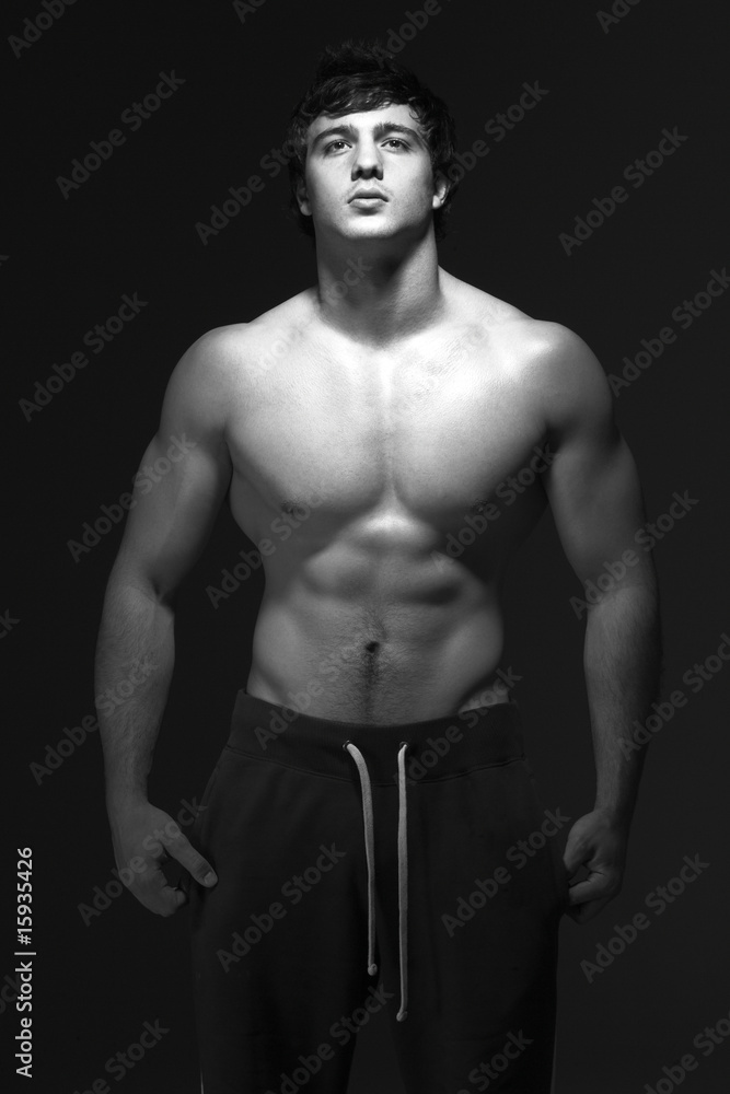 Fototapeta premium Studio Portrait Of Muscular Teenage Boy