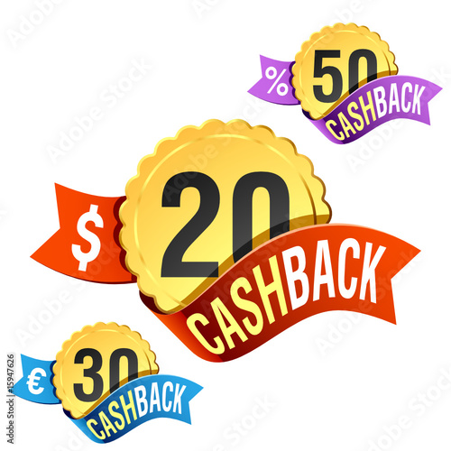 Cash-Back. Vector emblem.