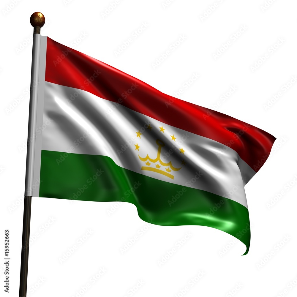High resolution flag of Tajikistan