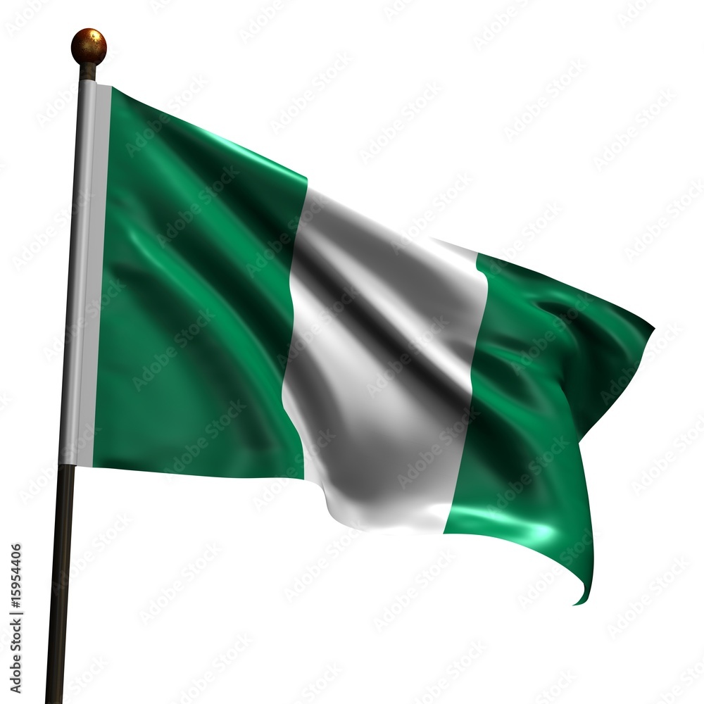 Obraz premium High resolution flag of Nigeria