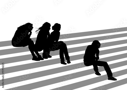 People on the Stairs