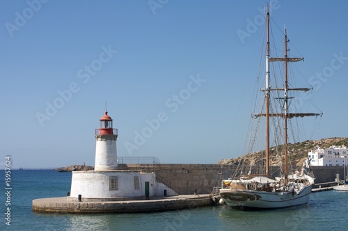 Wallpaper Mural Hafeneinfahrt mit altem Segelschiff Ibiza Torontodigital.ca