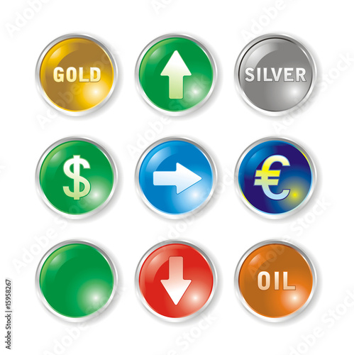 Free Download Vector round icons by marks rates for forex trading - GFXLoad