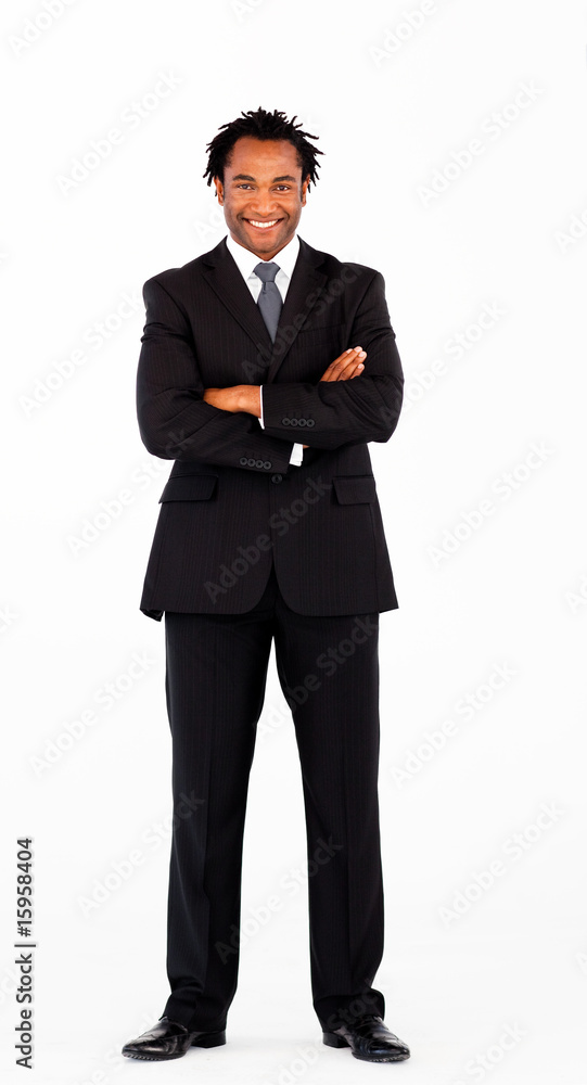 Smiling businessman with folded arms Smiling businessman with folded arms