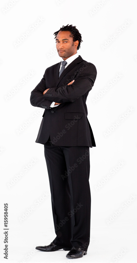 Handsome businessman with crossed arms