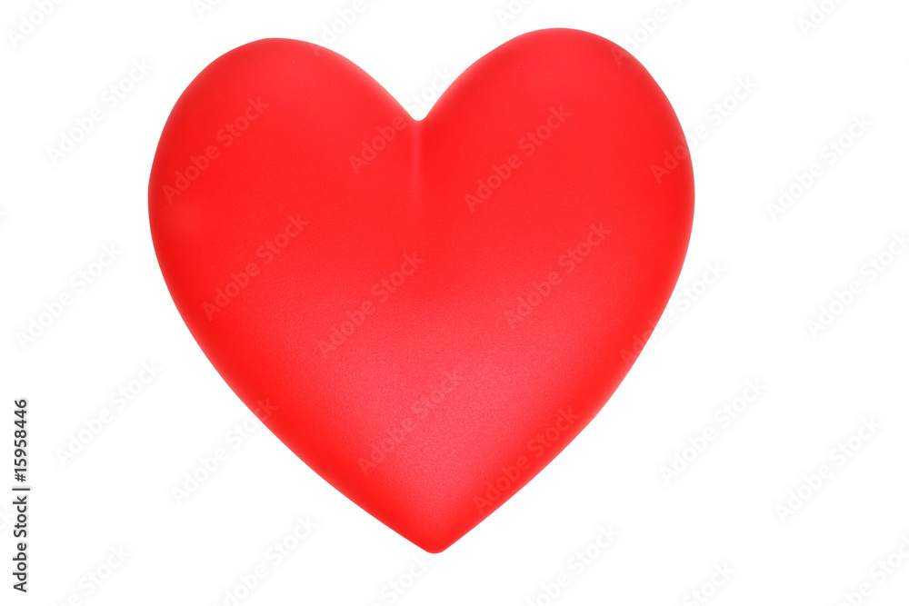 Red heart on white Red heart on white
