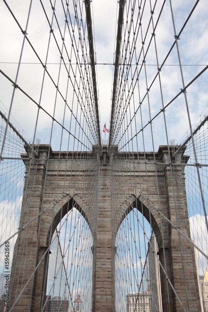 Fototapeta premium Brooklyn Bridge - New York City Skyline