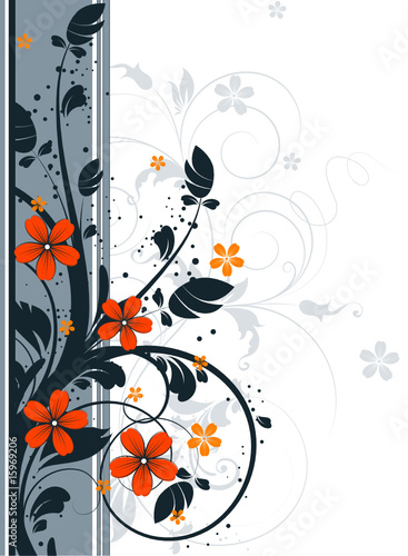 Floral abstract aside element