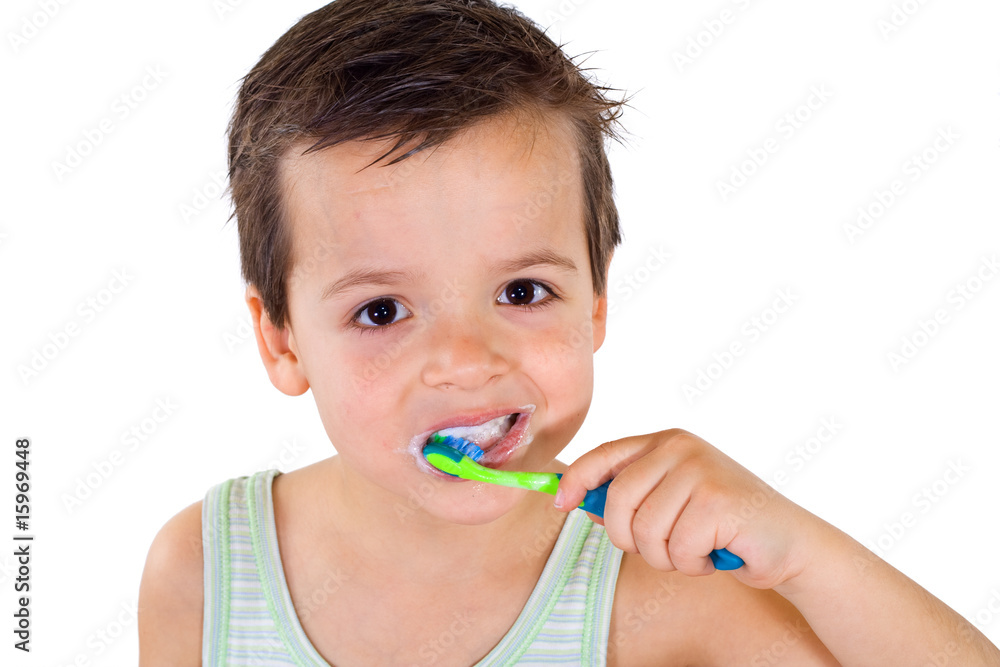 Little boy brushing teeth Little boy brushing teeth