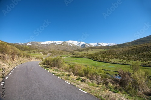 rural road at gredos mountains