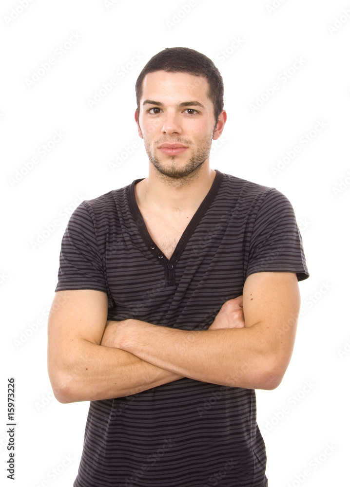 young casual man portrait, isolated on white young casual man portrait, isolated on white