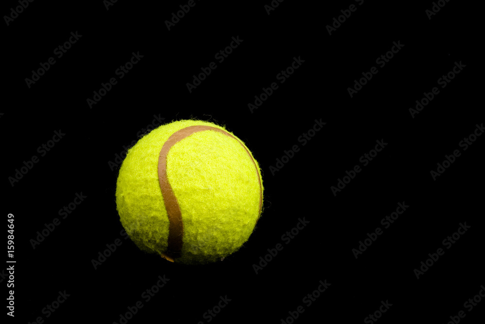 Tennis ball  isolated on black background
