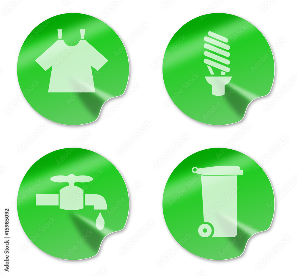 laundry , energy saving light bulb, faucet garbage bin icon laundry , energy saving light bulb, faucet garbage bin icon
