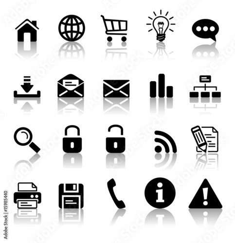 black icon set