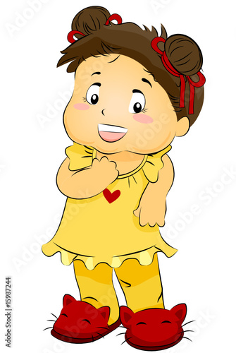 Girl on Pjs