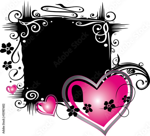 Romantik, Liebe, Hintergrund schwarz pink