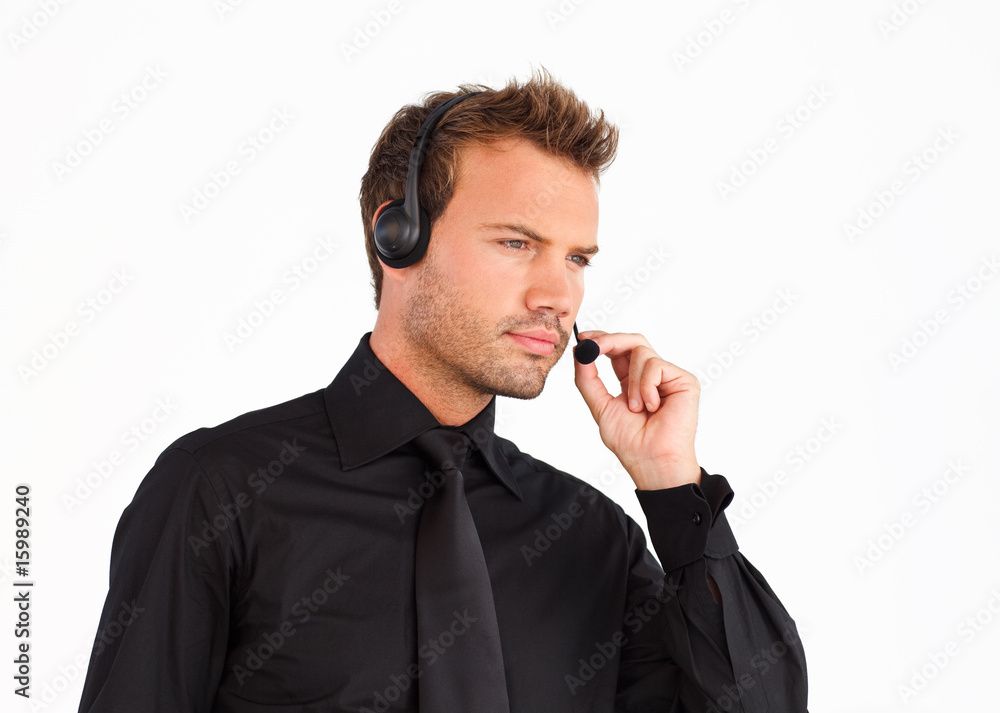 Customer service representative man Customer service representative man