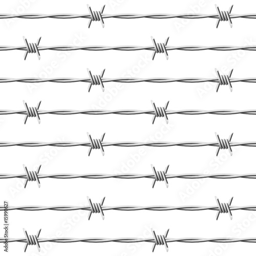 Barbed wire. Seamless. Vector.
