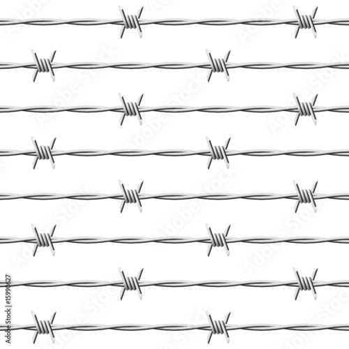 Barbed wire. Seamless. Vector.