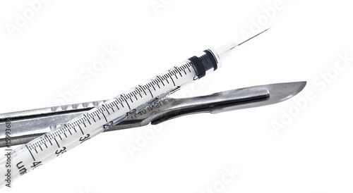 Photo scalpel and syringe