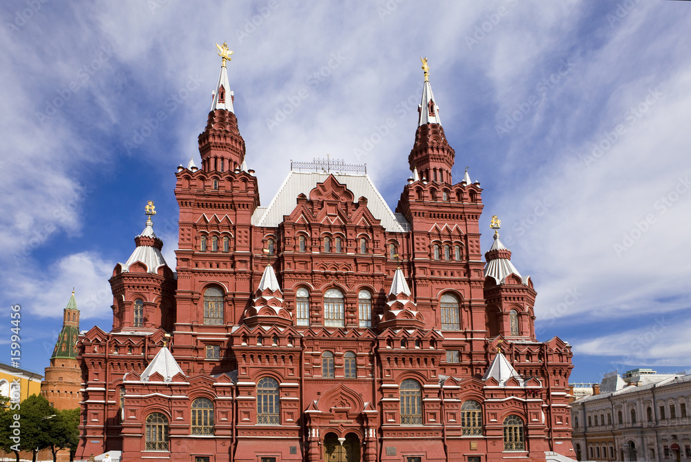 Fototapeta premium Historical museum on red square in Moscow, Russia.