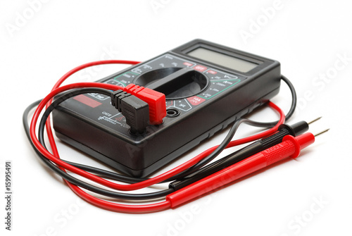 digital multimeter isolated on white background