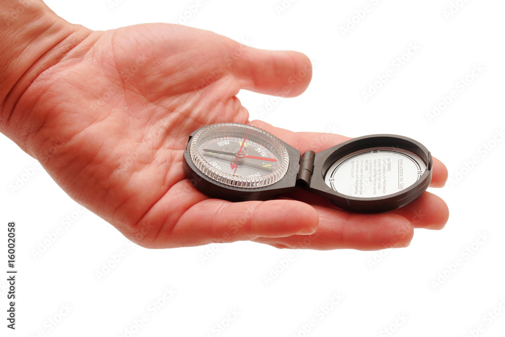 A compass in hand A compass in hand