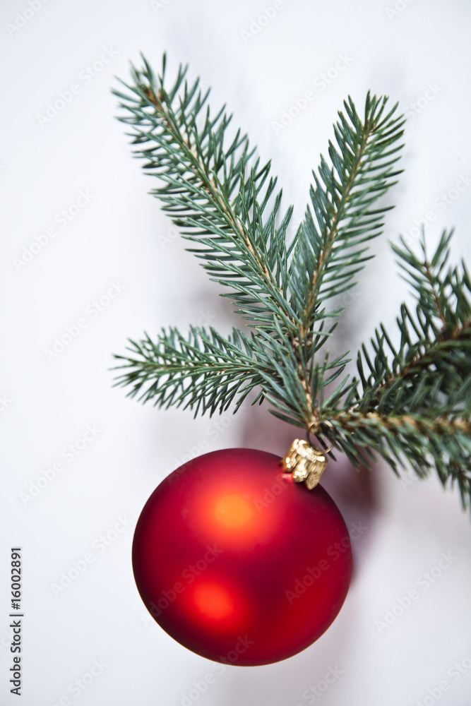 Red bauble as a symbol of Christmas