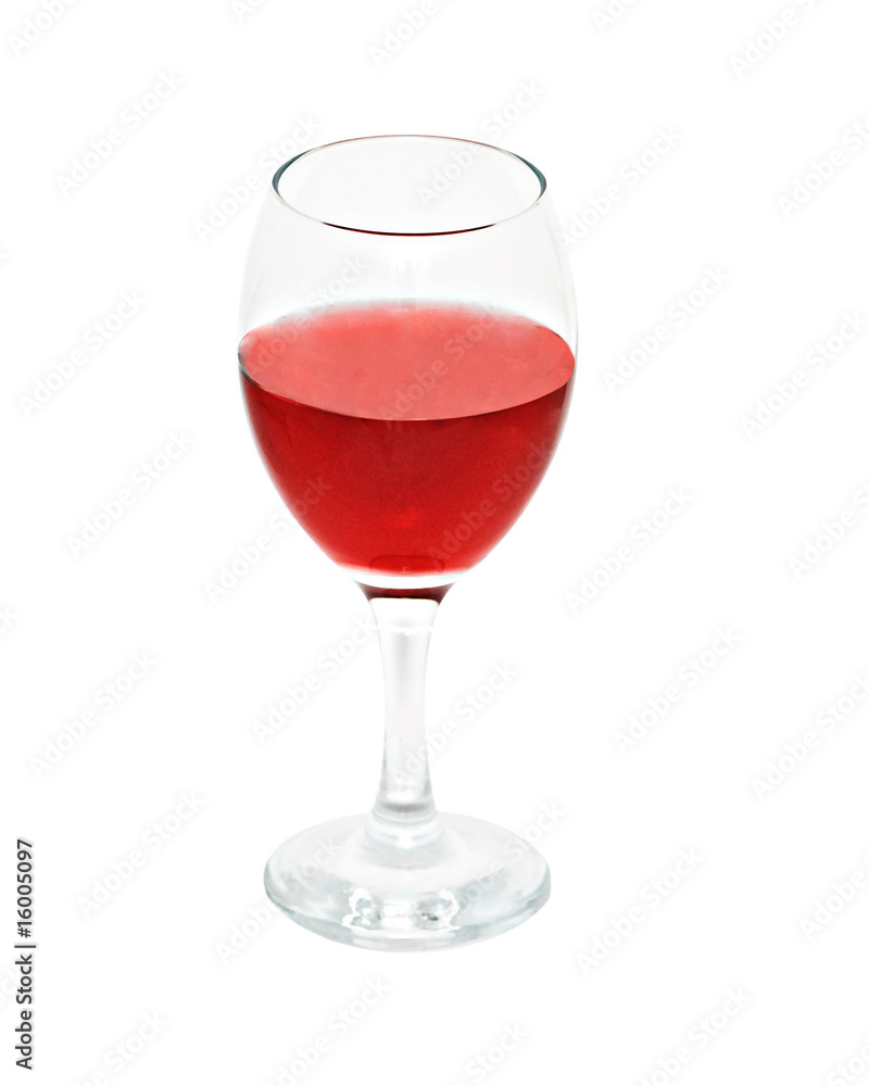 Goblet with red wine isolated on white background Goblet with red wine isolated on white background