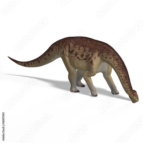 Fototapeta Naklejka Na Ścianę i Meble -  giant dinosaur camasaurus With Clipping Path over white