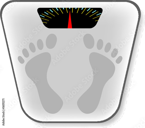 Analog bathroom scale - vector