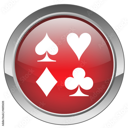 Bouton "Jeux de Cartes" (rouge)