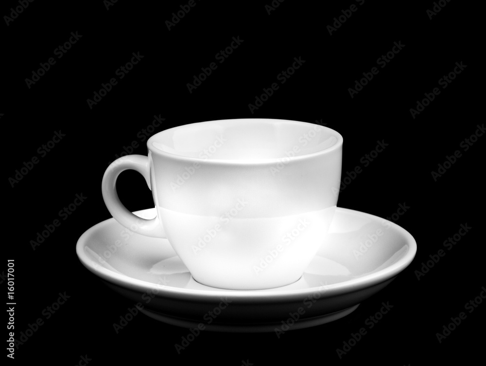 White empty cup isolated White empty cup isolated