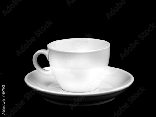 White empty cup isolated