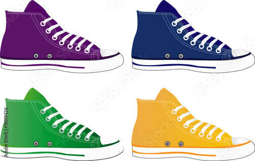 chaussures de toile colorées photo