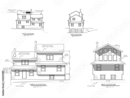 house plans elevation view