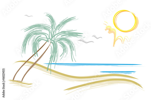 Spiaggia con palma
