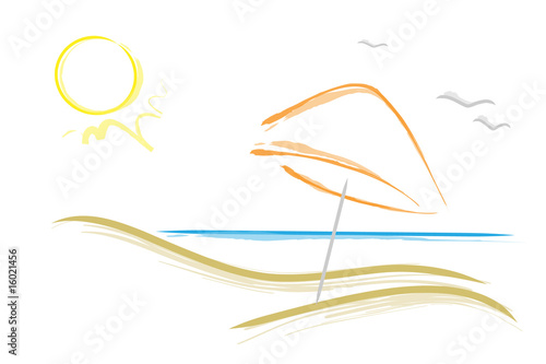 Spiaggia con linee