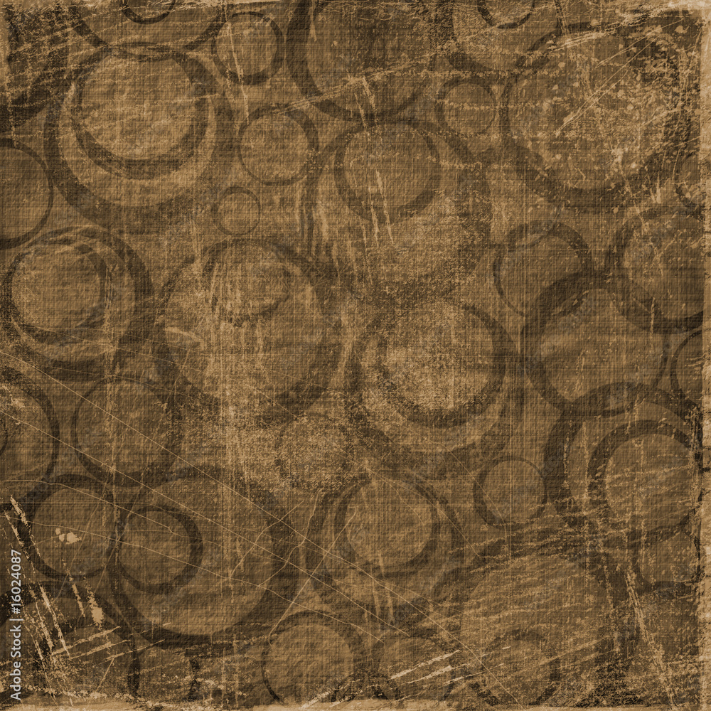 Abstract background with circles. Grunge paper