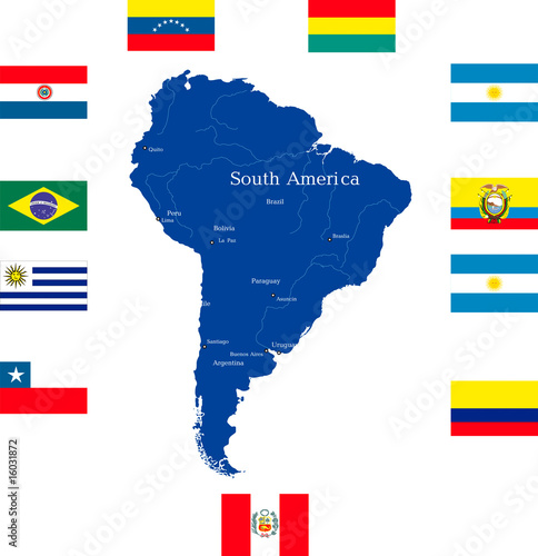 south america continent wit...
