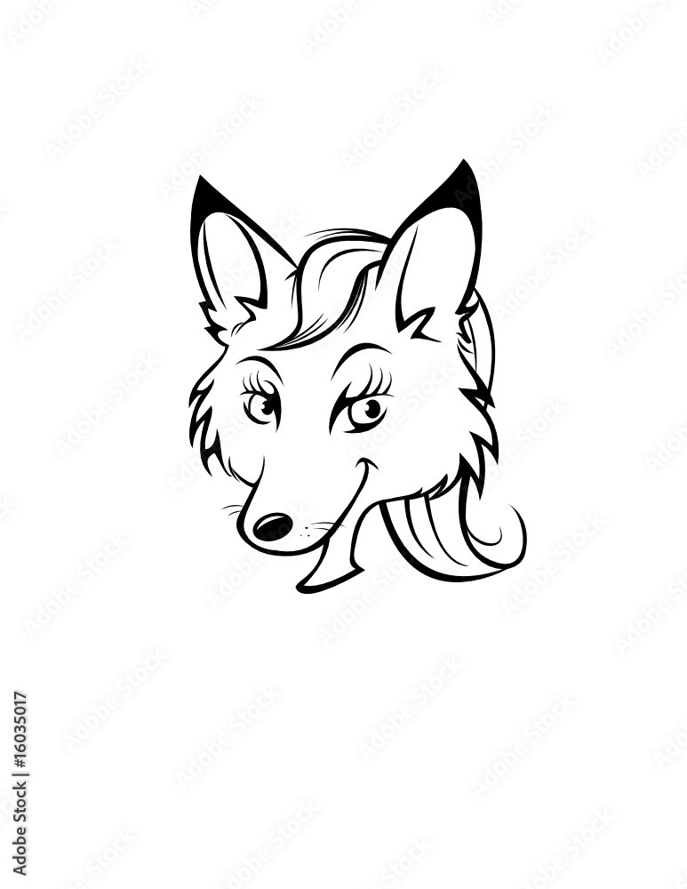 sexy fox face Stock Vector Adobe Stock