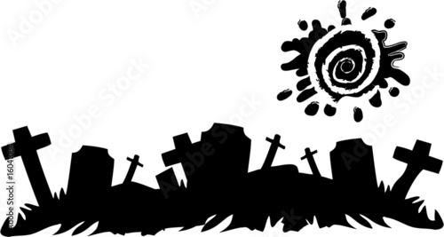 the vector halloween cemetery banner