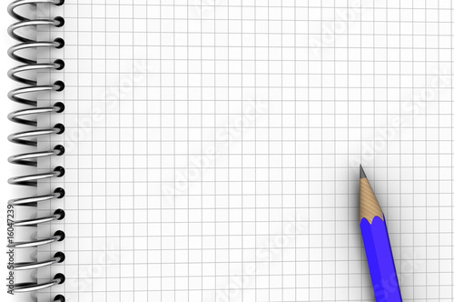 Bilde på lerret cuaderno y lápiz