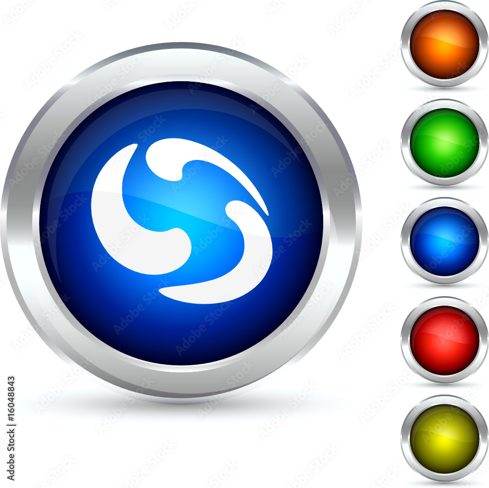 Rotation detailed button. Vector illustration Rotation detailed button. Vector illustration