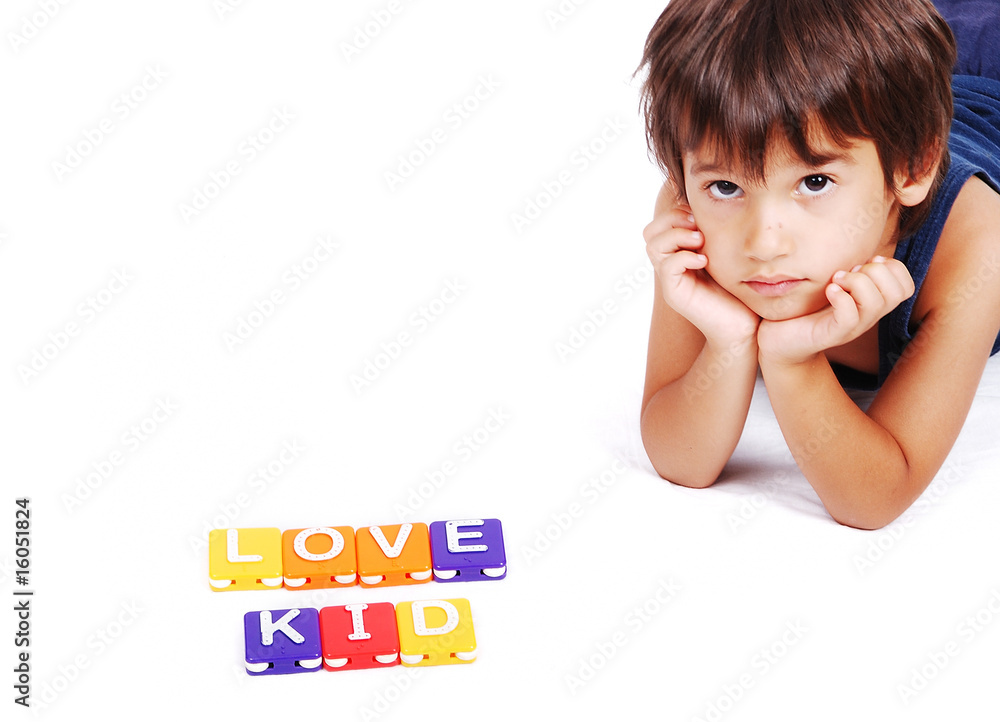 Children playing and learning in isolated background Children playing and learning in isolated background