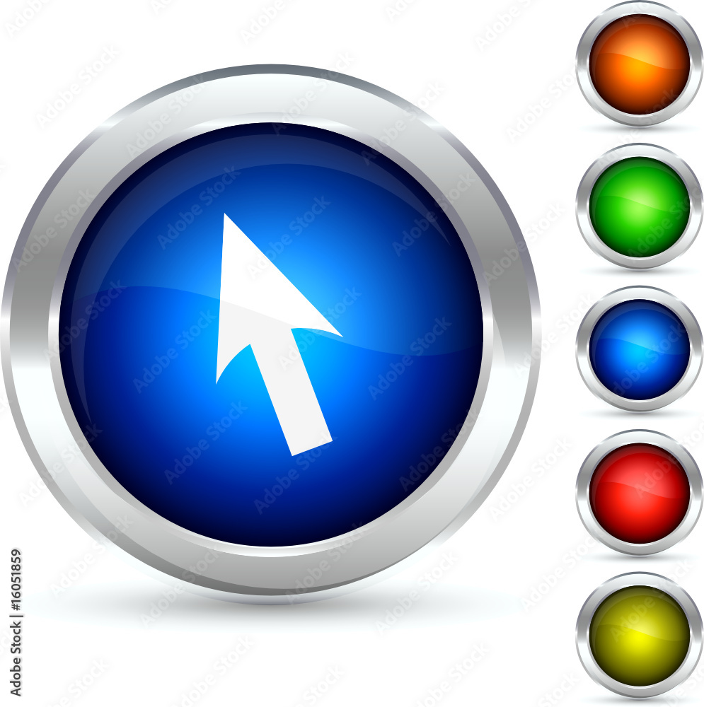 Cursor detailed button. Vector illustration Cursor detailed button. Vector illustration