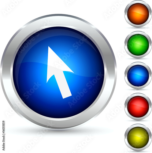 Cursor detailed button. Vector illustration