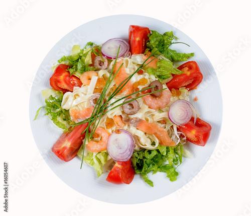 Shrimp salad with sweet dressing