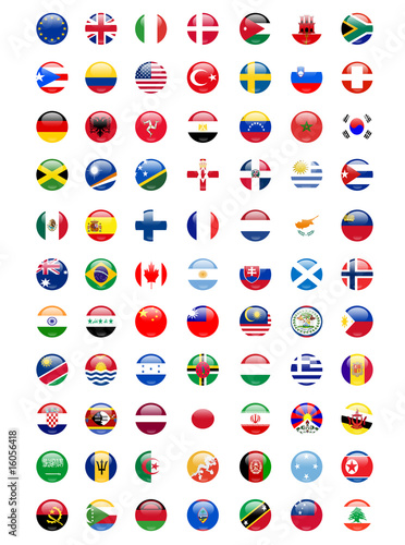 Fototapeta Naklejka Na Ścianę i Meble -  national flags around the world